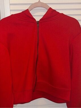 Cropped Zip-Up Hoodie
